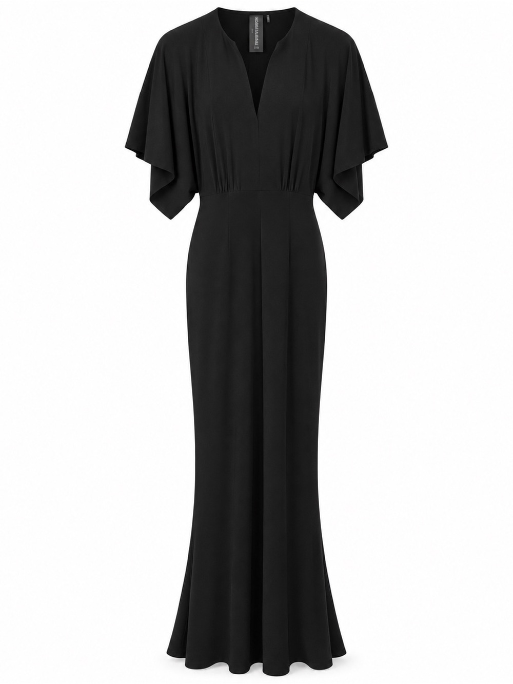 Norma Kamali Obie Gown Black Maxi Dress S 36
